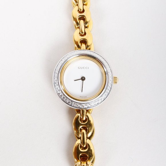 SOLD Gucci Vintage Interchangeable Bezel Watch - Picture 2 of 10